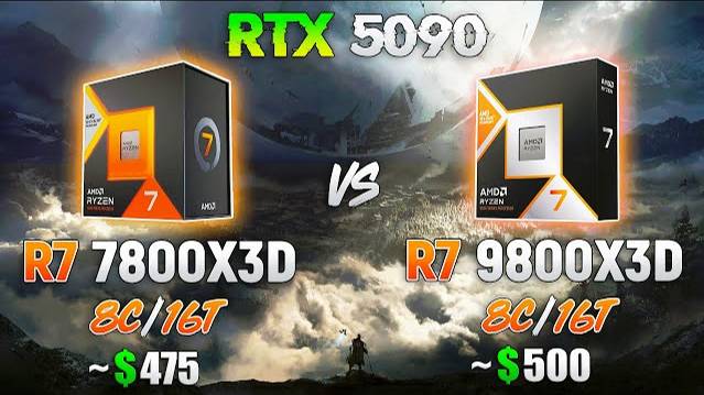 Ryzen 7 7800X3D vs Ryzen 7 9800X3D - New Test with RTX 5090 смотреть онлайн