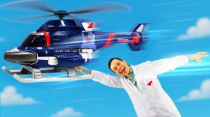 Трансформер-вертолет в Мегаклинике ! Игры в больницу