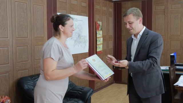 Награждение Е.Сафоновой