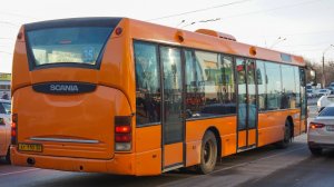 Автобус Scania OmniLink CL94UB (АТ 110 22). Покатушки по Барнаулу.