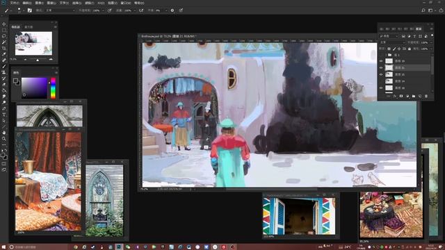 2. Bird House Rough Painting