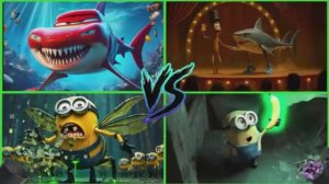 Акула Молния Маккуин🆚ТРАЛАЛЕРО ТРАЛАЛА🆚 ПЧЕЛКА-МИНЬОН🆚 Миньоны