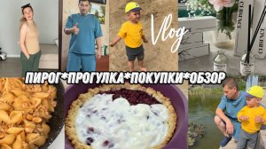 VLOG: Заливной ПИРОГ с ВИШНЕЙ/Опять КОМПОТ/Обзор от ВАСИЛЬКА/Помогает ПАПЕ
