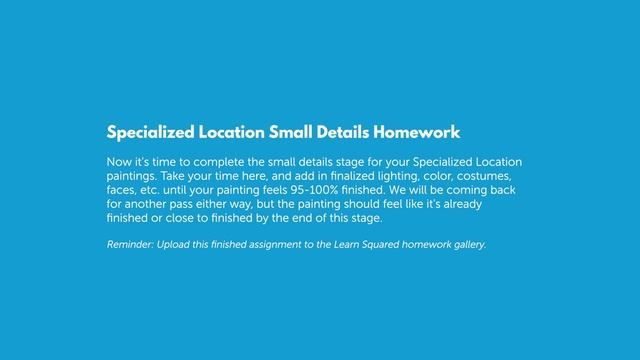 5. Specialized Location Small Details Homework