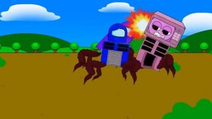 Амогус против Спрунки, анимация