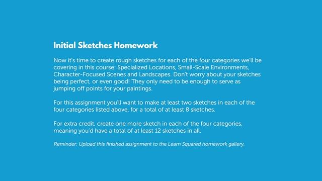 4. Initial Sketches Homework