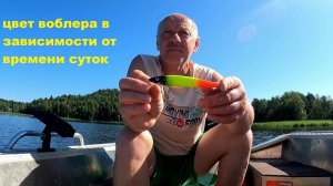 Верховой троллинг. Цвет воблера в зависимости от времени суток.
