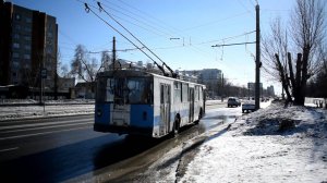 Троллейбус ЗиУ-682В-012-4074. Самый старый линейный троллейбус в Барнауле.