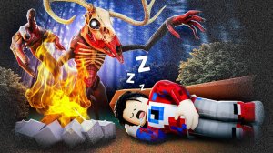 😱Выживаем 99 ДНЕЙ с ПРО ИГРОКОМ в Лесу в Роблокс!