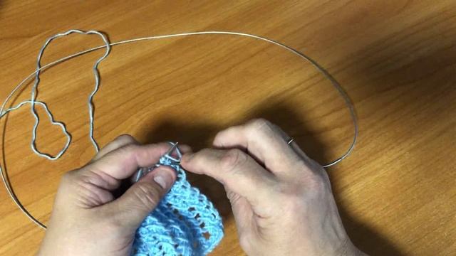 Сеточка спицами в 2 ряда смотреть онлайн