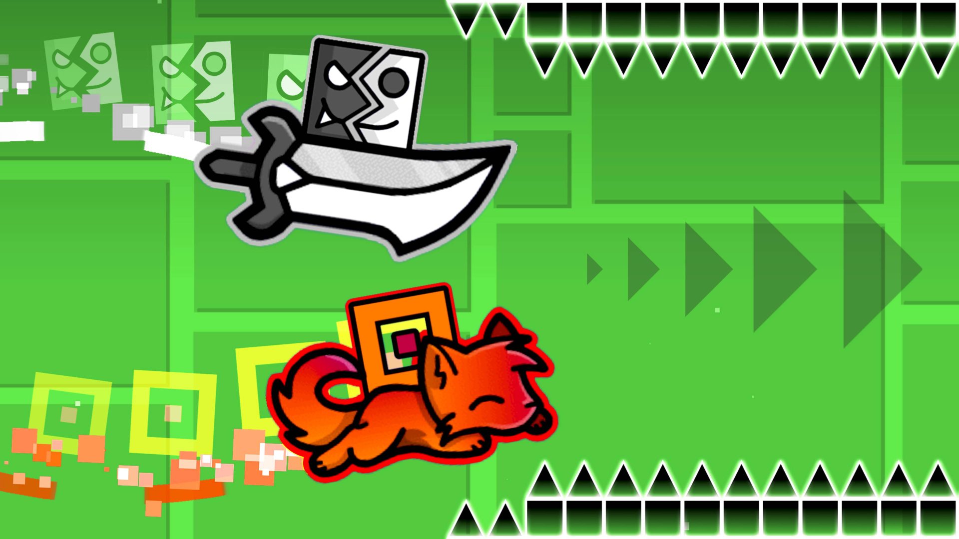 Битва СТРОИТЕЛЕЙ на ОГРОМНЫХ РЕЖИМАХ ИГРЫ в Geometry Dash смотреть онлайн