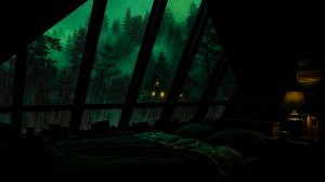 Шум Дождя в Горной Хижине | Дождь за Окном среди Леса для Сна и Уюта