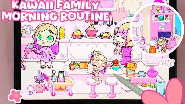 ☀️ МИЛАЯ УТРЕННЯЯ РУТИНА СЕМЬИ | Avatar World | Эстетика Каваи смотреть онлайн