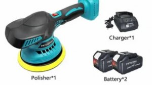 РАСПАКОВКА ПОЛИРОВАЛЬНАЯ ШЛИФМАШИНКА 150мм 5000об/м АКБ БЕСПРОВОДНАЯ ПОЛИРОВКА АВТОМОБИЛЯ PATUOPRO