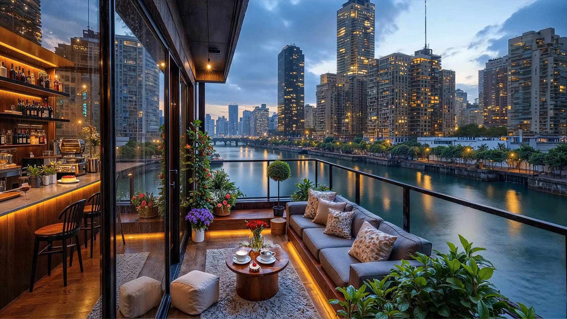 Современный Джаз в Вечере Города | Уютная Атмосфера и Музыка для Отдыха смотреть онлайн