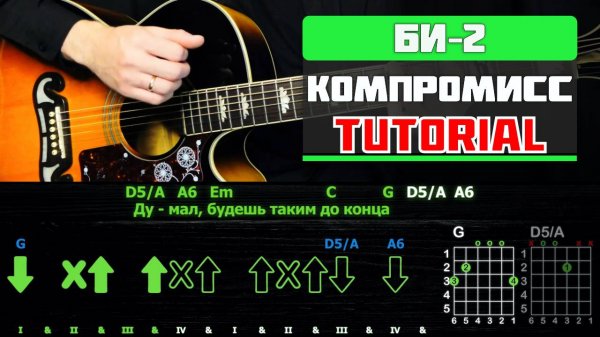🎸 Как играть Би-2 – "Компромисс" на гитаре: полный разбор (ритм + соло)🎵