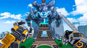 НАСАДИЛ КАЙДЗЮ НА ЭЙФЕЛЕВУ БАШНЮ - Kaiju Battle Simulator VR