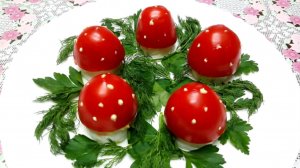 Фаршированные ЯЙЦА грибочки "МУХОМОРЫ"! Праздничная закуска!