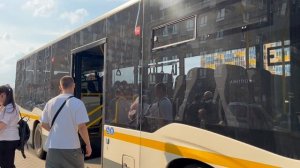 Автобус НефАЗ-5299-31-52 следует по маршруту 367пш ”Пригородное ш., 4 - м. Домодедовская”