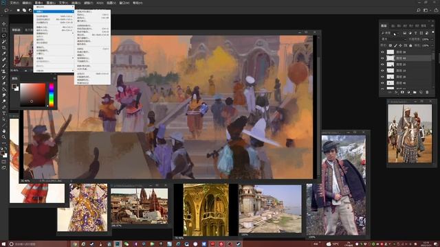 1. Harbor at Dusk Rough Painting