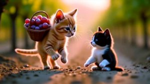 Котики нашли котёнка