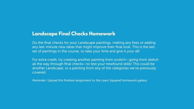 1. Landscape Final Checks Homework