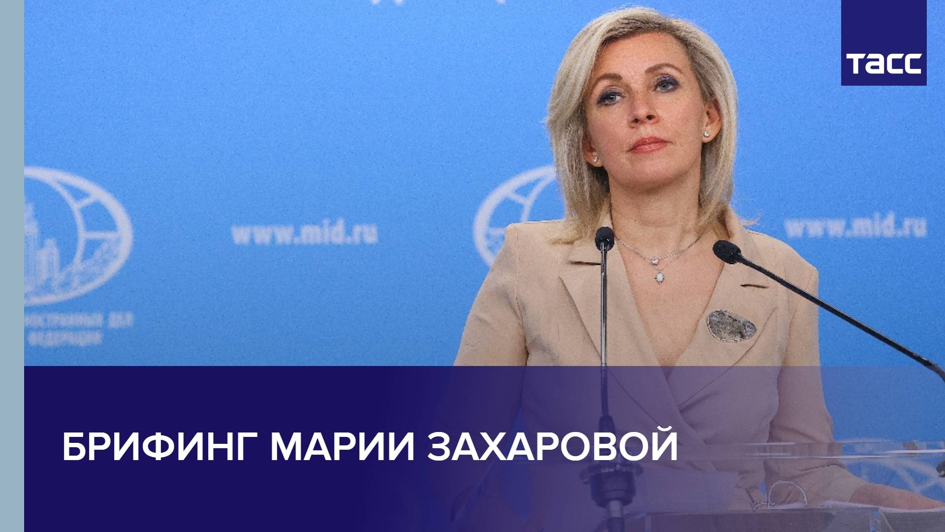 Брифинг Марии Захаровой