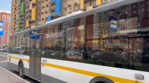 Автобус ЛиАЗ-5292.65-03 следует по маршруту 367п ”ЖК Пригород Лесное - м. Домодедовская”