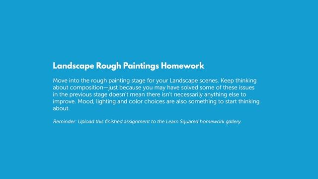 5. Landscape Rough Paintings Homework
