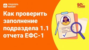Инструкция по проверке заполнения подраздела 1.1 отчета ЕФС-1