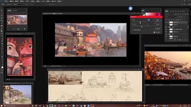 2. Port Scene from the Water Composition Changes