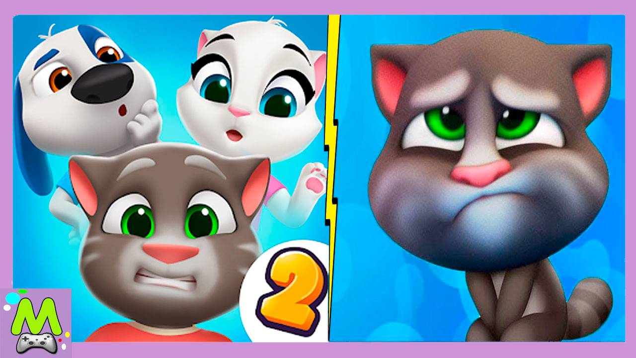 Мой Говорящий Том Друзья 2 vs Говорящий Том.Игры с Виртуальными Питомцами.Кто Лучше смотреть онлайн