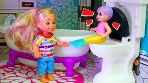 Малышка русалочка узнаёт мир людей 🧜♀️🐚 Первые шаги на суше со Штеффи!