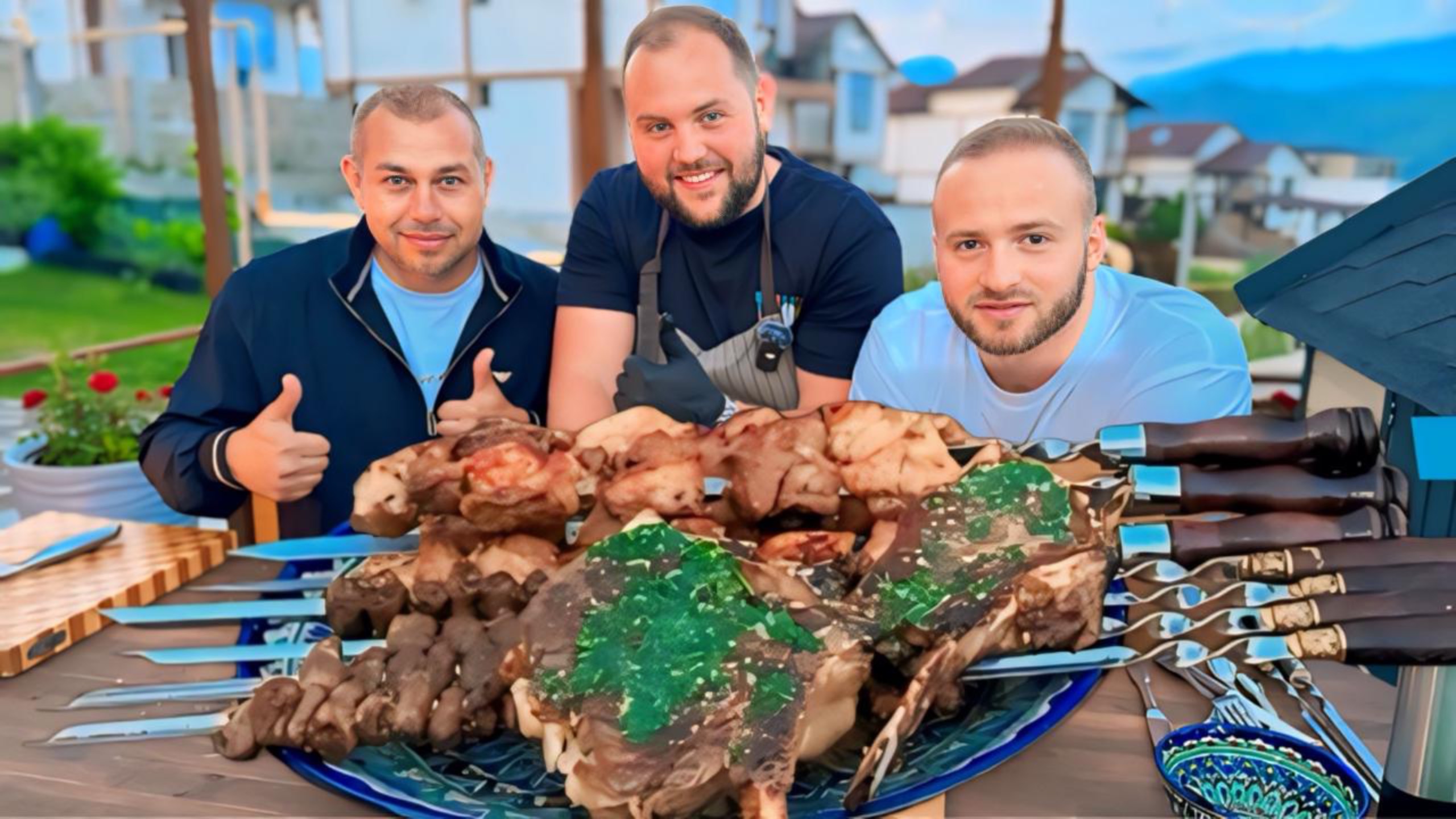 СТЕЙК НА МАНГАЛЕ / ШАШЛЫКИ С ДРУЗЬЯМИ смотреть онлайн