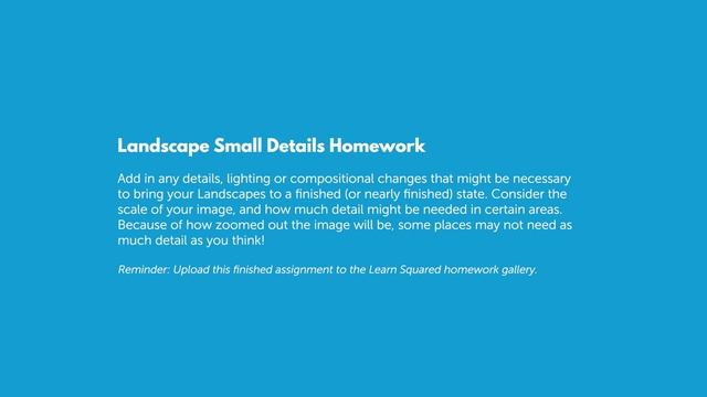 5. Landscape Small Details Homework