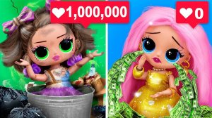 Богатая непопулярная против бедной популярной - 10 идей для кукол ЛОЛ