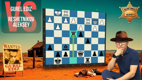 Победа над турецким Гением! Gurel Ediz - Reshetnikov Aleksey