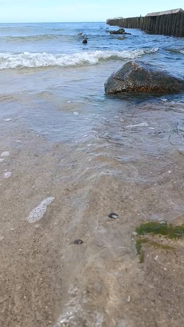 Волны на Балтийском море.