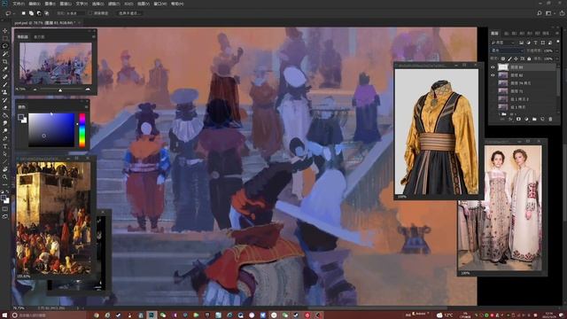 2. Harbor at Dusk Small Details