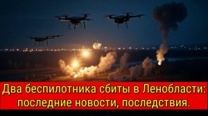 Два беспилотника сбиты в Ленобласти: последние новости, последствия.