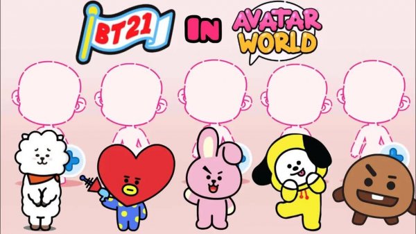 Создаём персонажей BT21 в Avatar World 🎮✨