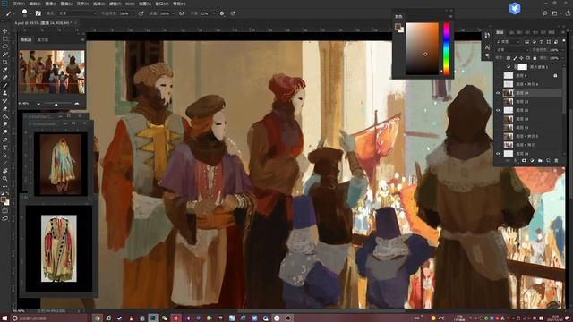 1. People Overlooking the Street Small Details