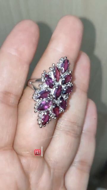 Кольцо с Родолитовым Гранатом #гранат#родолитовыйгра?