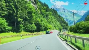 Поездка по Швейцарии🇨🇭Захватывающий вид на горы из швейцарской сельской местности — деревня Гринд