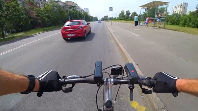 Замалий інтервал від авто до велосипеда ч.2 #велосипед