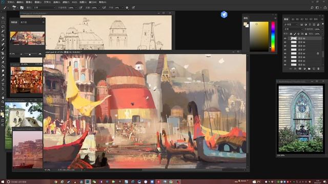 2. Port Scene from the Water Further Changes