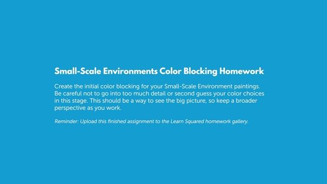 3. Small-Scale Environments Color Blocking Homework