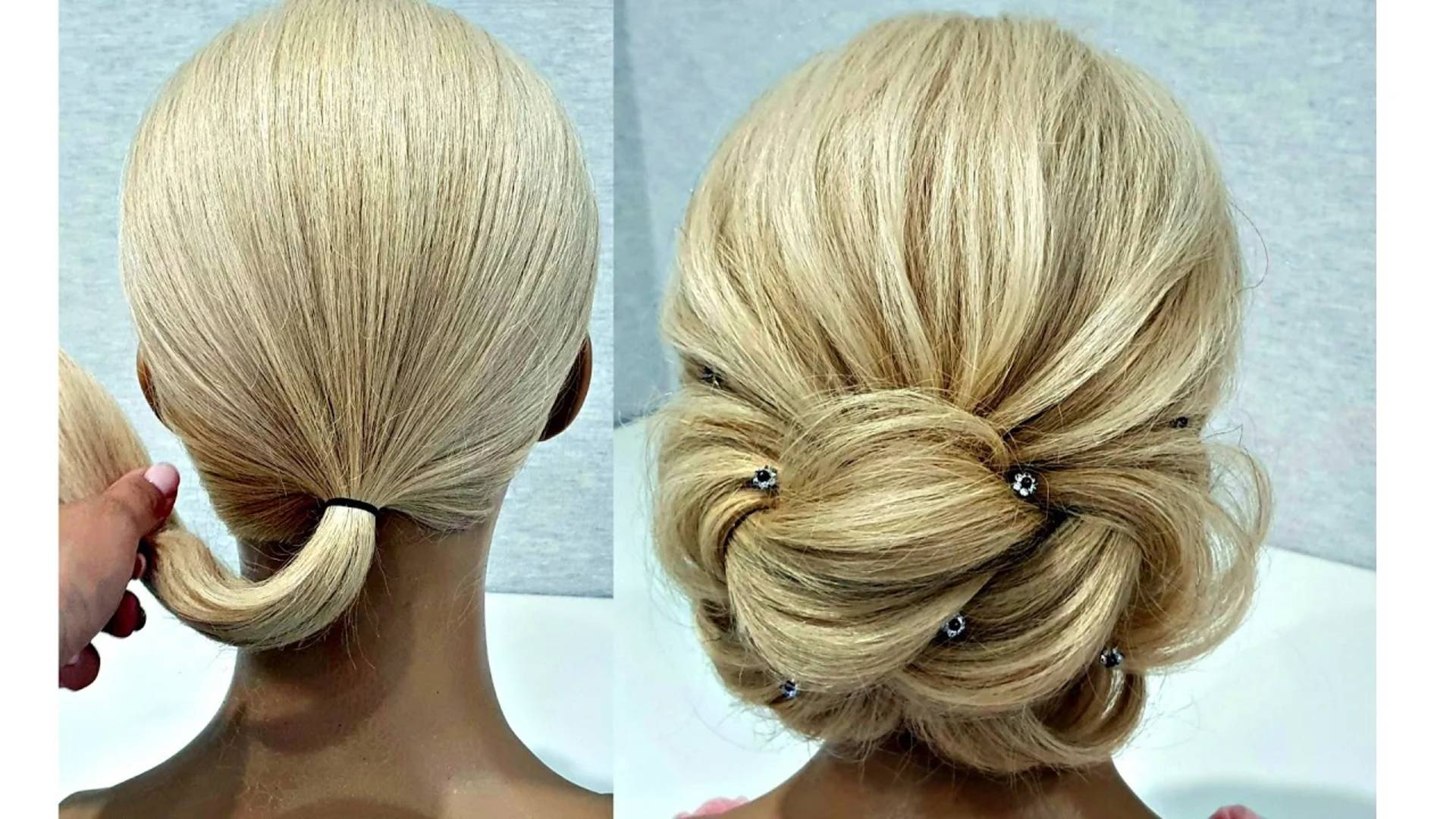 Быстрая Объемная вечерня прическа из резинок.Пошагово!Fast Volumetric Vespers Hairdo. Step By Step!