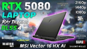 RTX 5080 Laptop 175W - Test in 14 Games | 1080p | 1440p | 4K | MSI Vector 16 HX AI