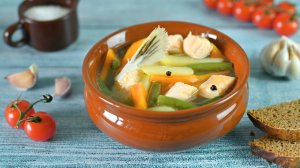Рыбный суп за 30 минут: Брюшки семги + Овощи = Вкус, который удивит!